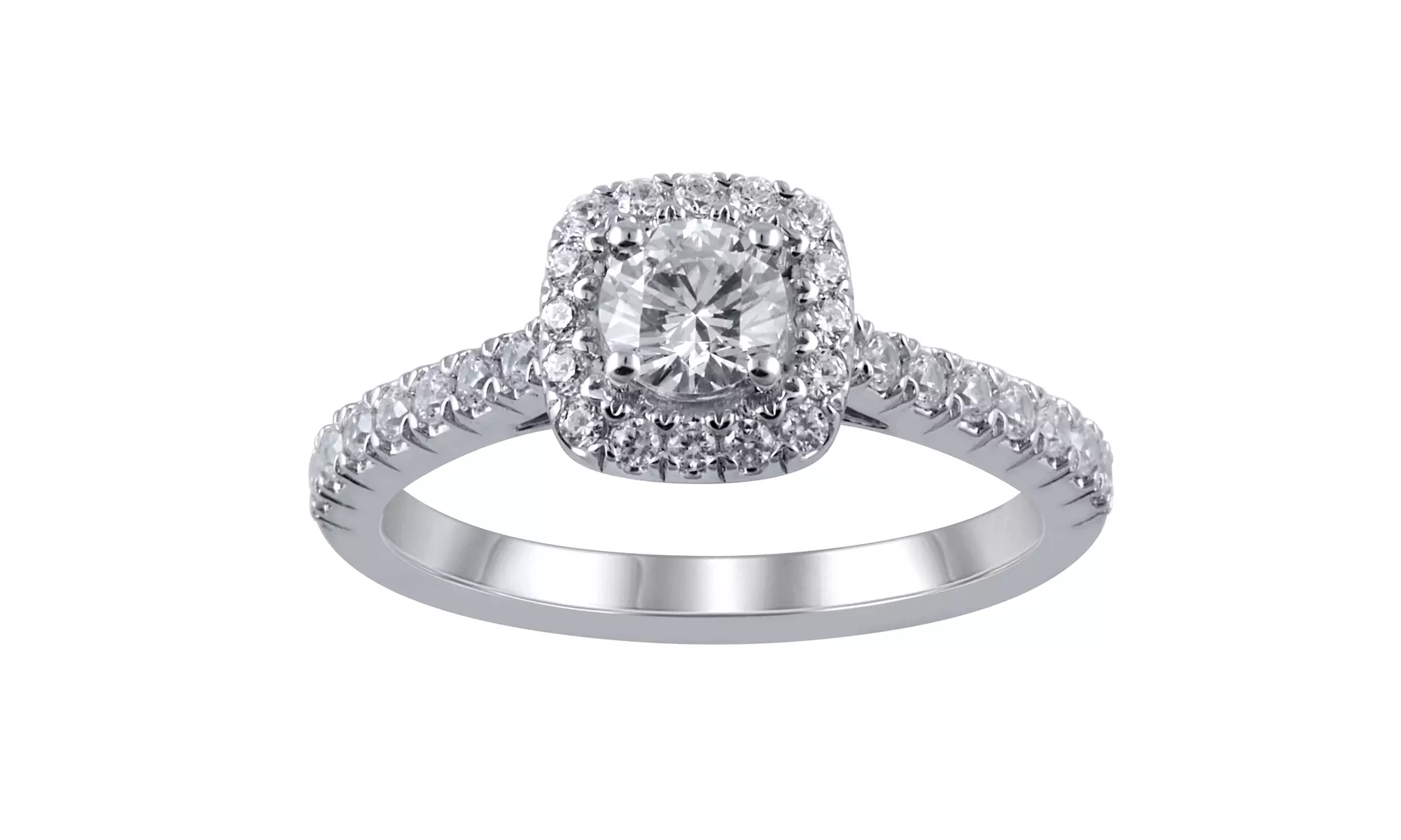 1 Cttw Lab Grown Diamond Engagement Ring In 10K Gold - Primary Image