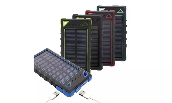 8,000mAh High Speed 2-Port Solar Power Bank- 5 Colors - Primary Image