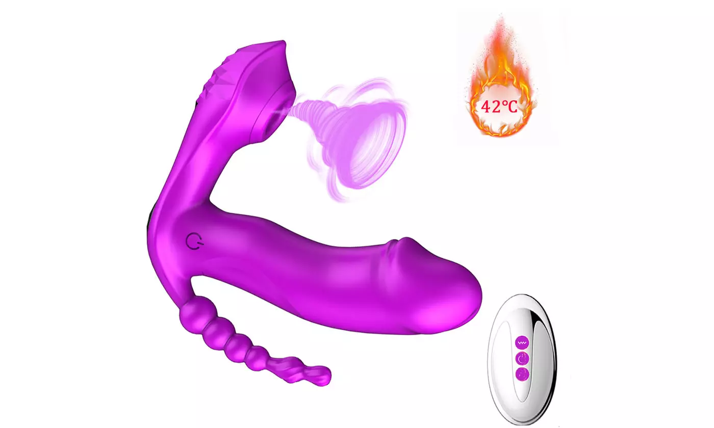 3-in-1 G spot Clitoral Stimulating Heated Rabbit Vibrator with Remote Control