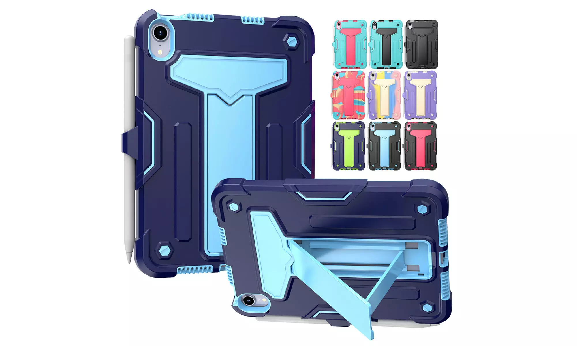 Case for Apple iPad Mini 6 (2021) Shockproof Heavy Duty Rubber Case with Stand