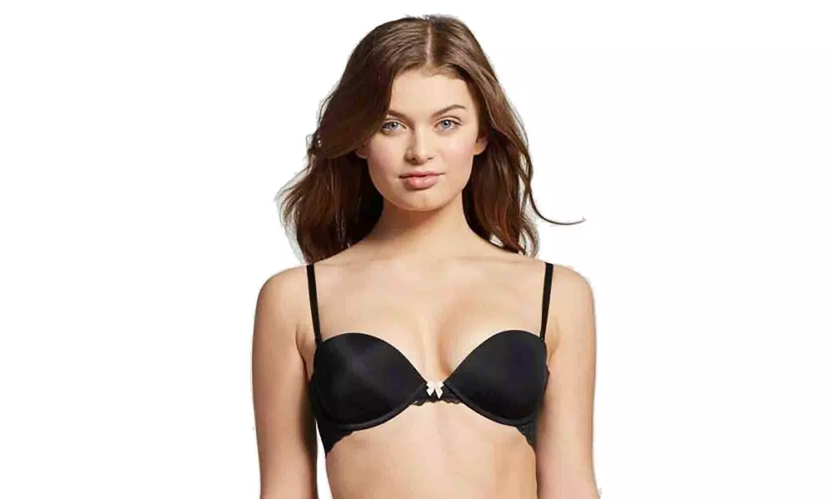 Xhilaration Women's Convertible Strapless Push-Up Bra, Ebony 36A Black - Primary Image