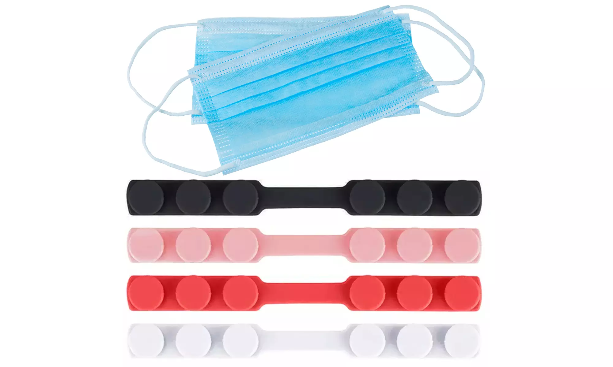Adjustable Silicone Mask Extensions - 4 Pack - Second Medium