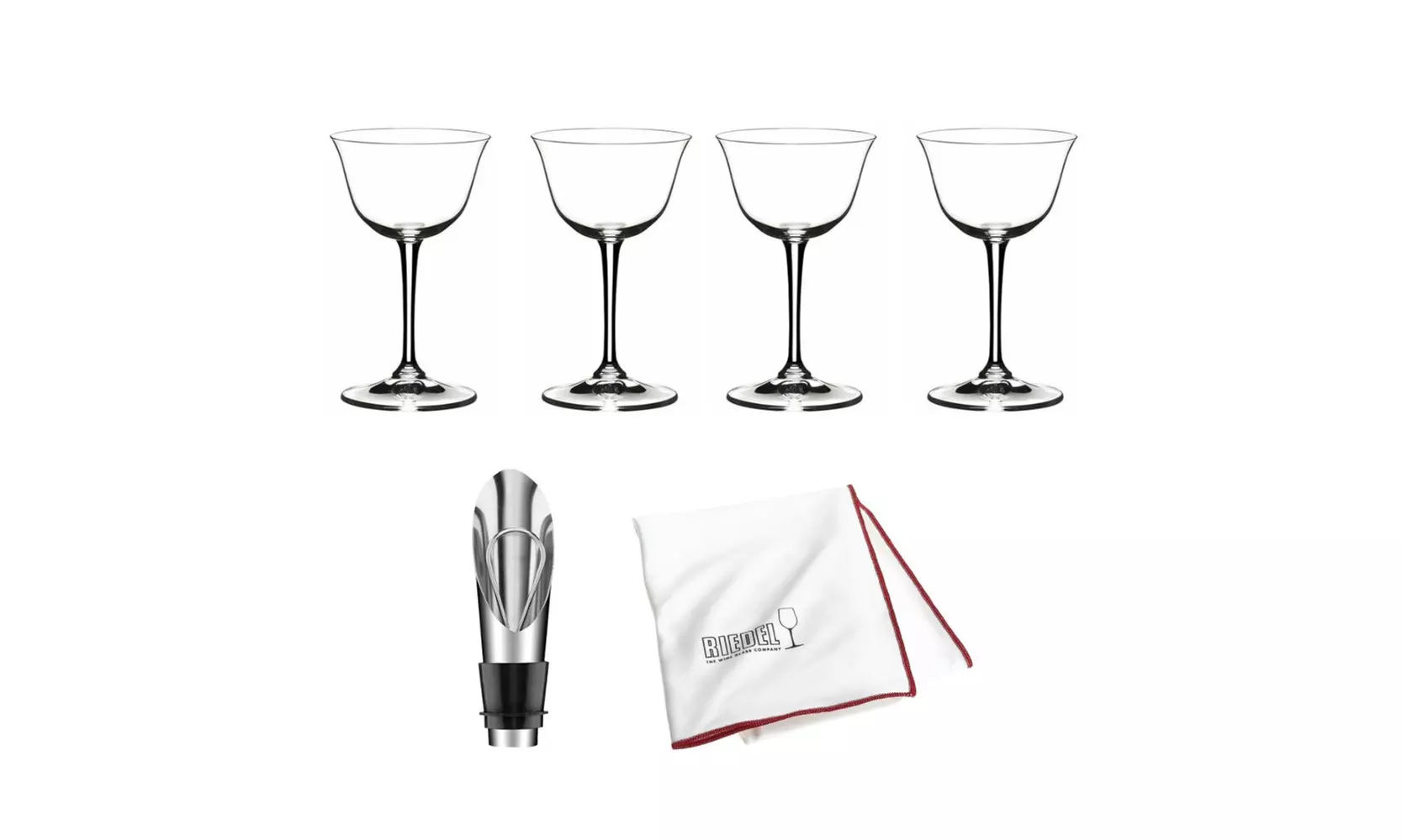 Riedel Drink Specific Glassware Sour Cocktail Glass, Set of 4 with Accessories - Primary Image