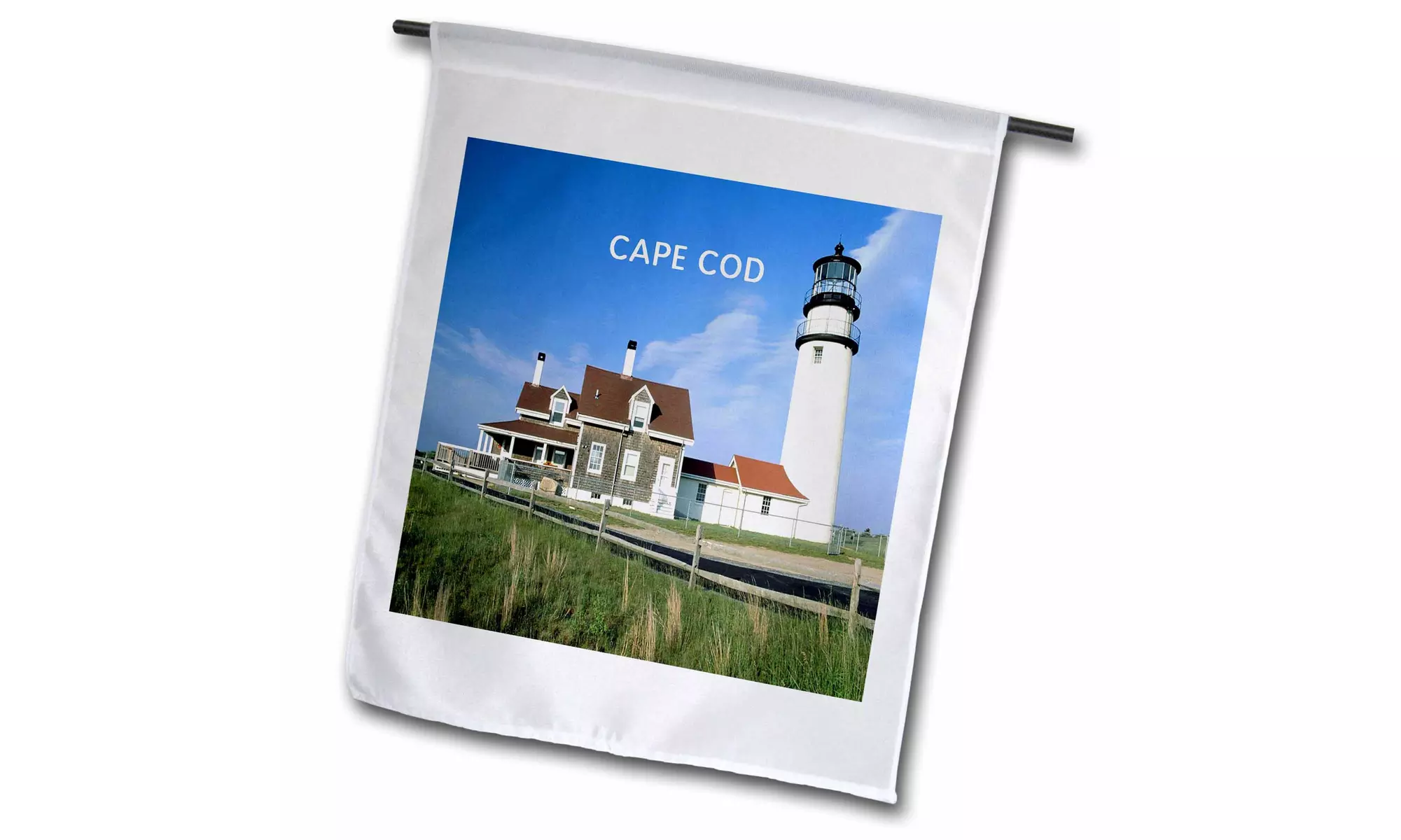 Garden Flag Lighthouse on Cape Cod in Massachusetts - 12 by 18-inches - Second Medium
