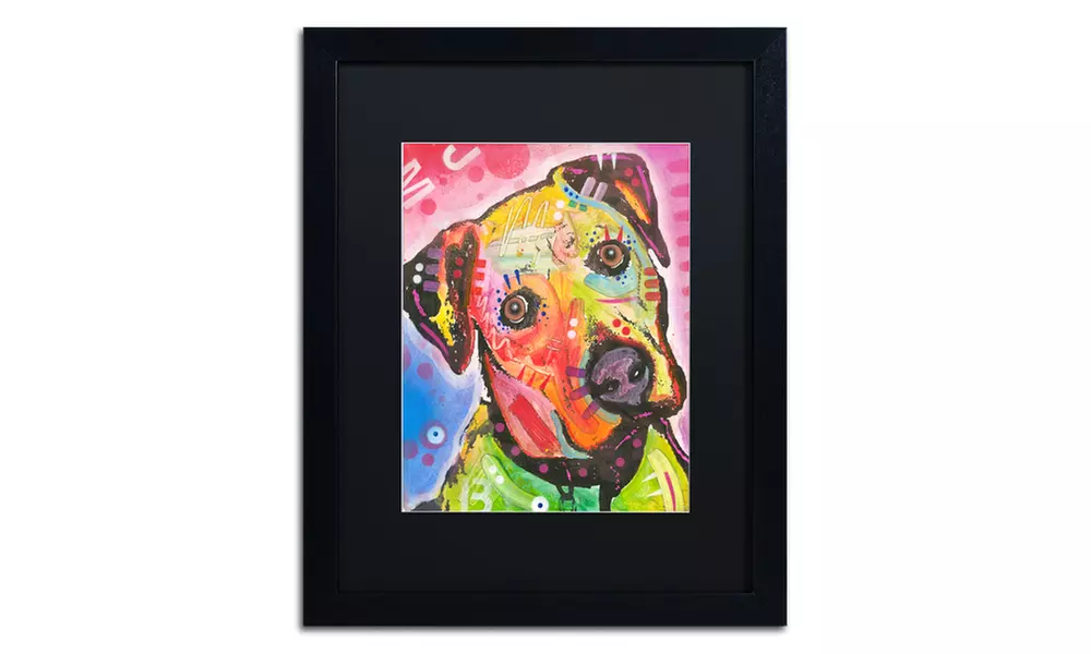 Dean Russo 'Innocent' Matted Black Framed Art - Second Medium