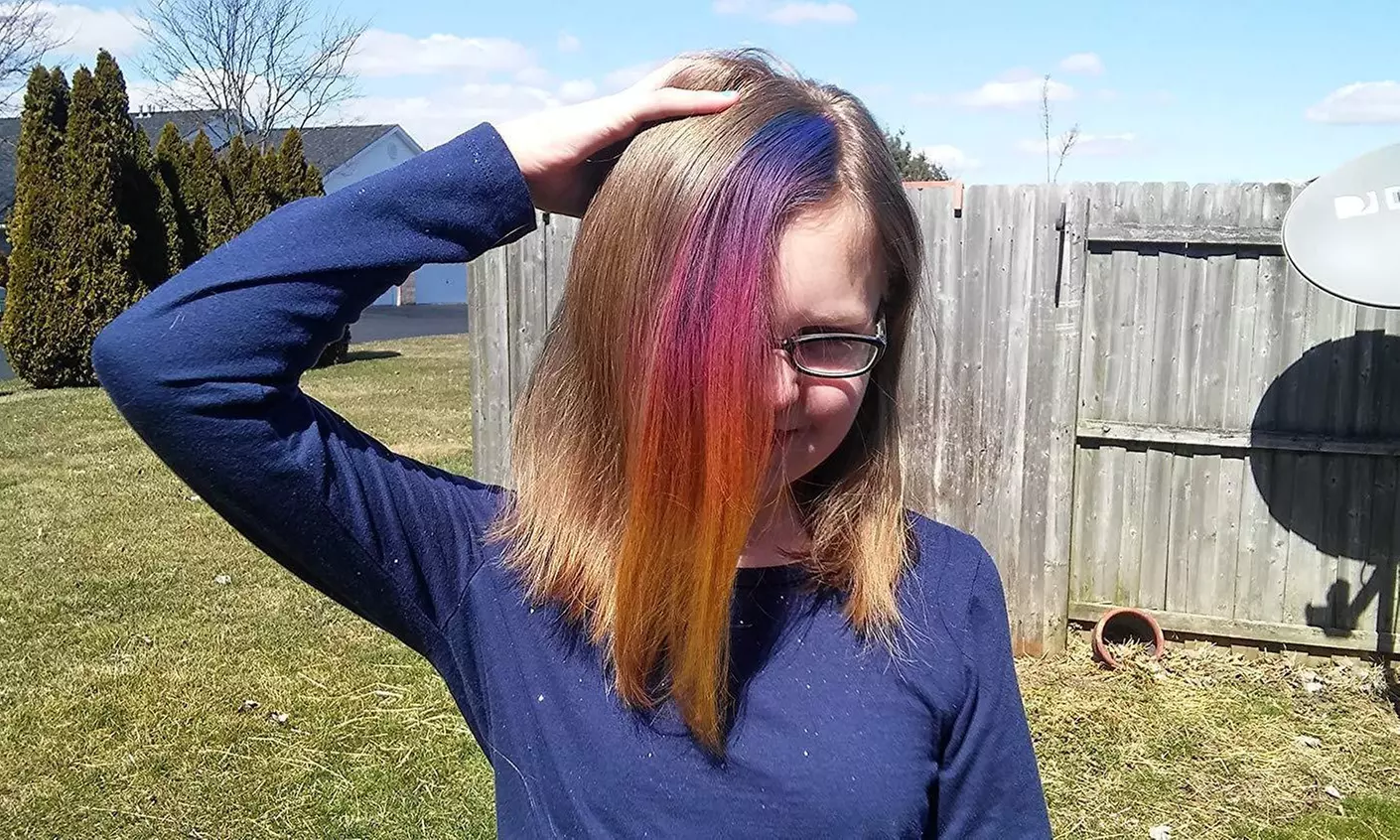 Hair Chalk 12 Colors Temporary Hair Dye Marker for Kids Washable Pen Teens Gift - Primary Image