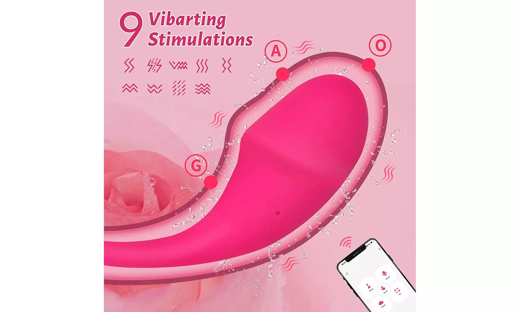 Wireless G-Spot Silicone Vibrator 9-Mode  W/App Control