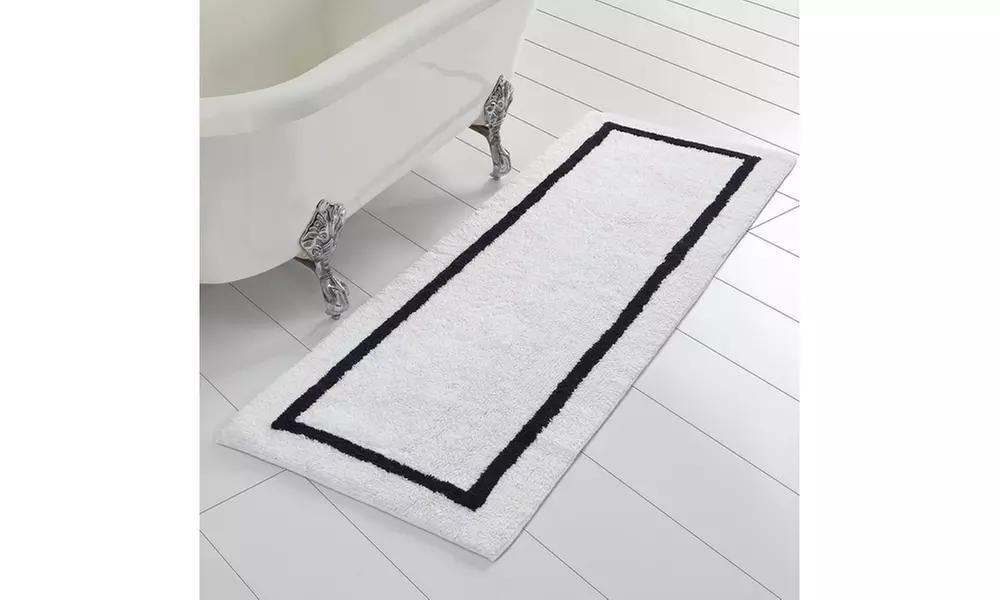 100% Cotton 22"x60" Reversible Bath Runner Rug - Primary Image