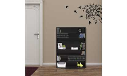 Furinno JAYA 6-Tier Multimedia Storage Tower, Espresso 17059EX