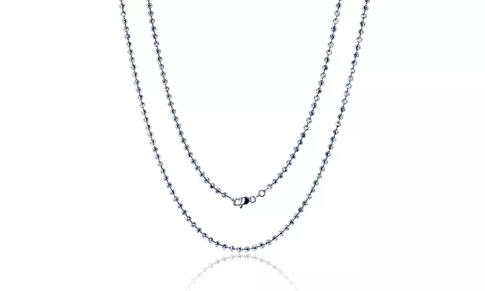 14K White Gold 3mm Moon Chain - Primary Image