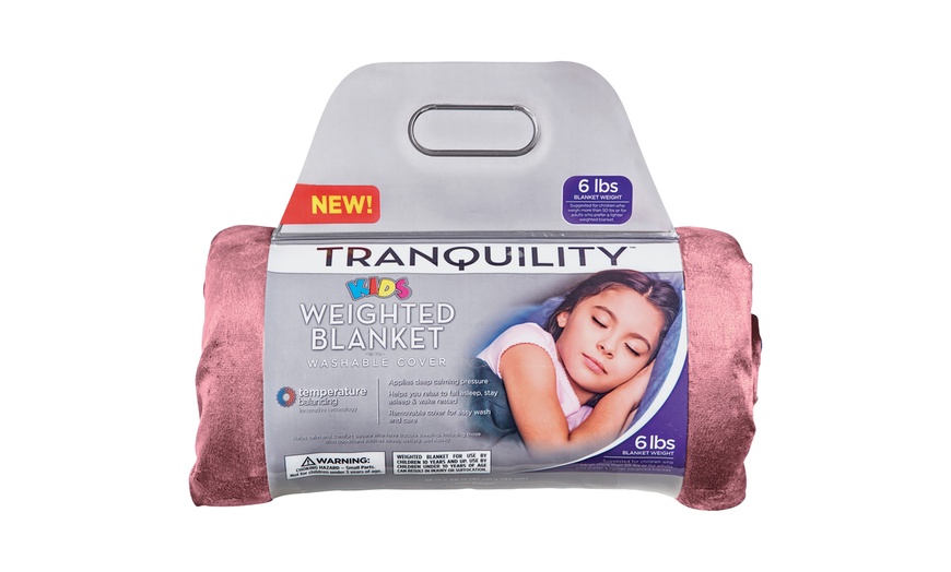 Tranquility Kid s Weighted Blanket 6lbs w Washable Cover Pink