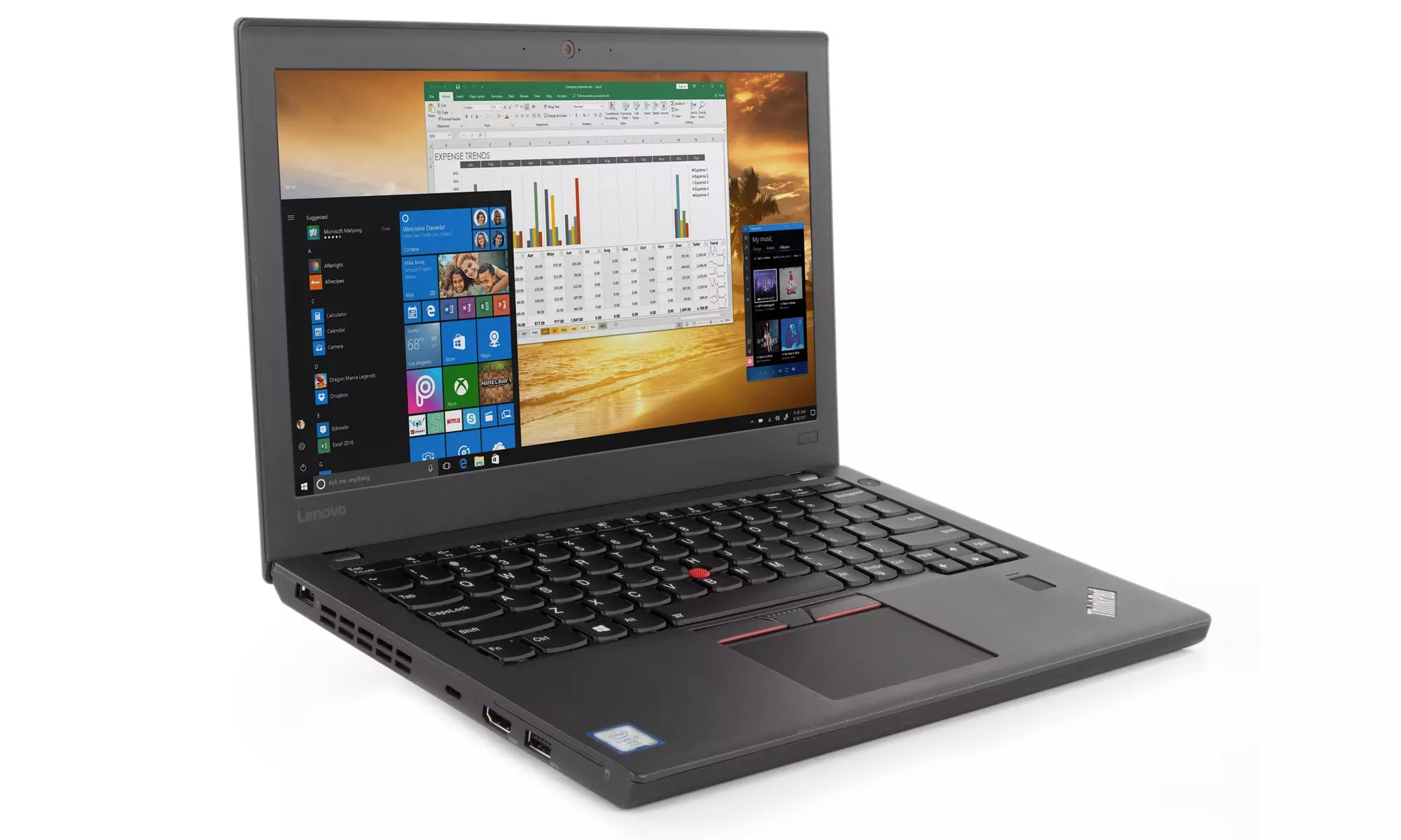 Lenovo Thinkpad X270 12.5" Laptop i7 2.9GHz 16GB 256GB SSD W10P - Refurbished - Second Medium