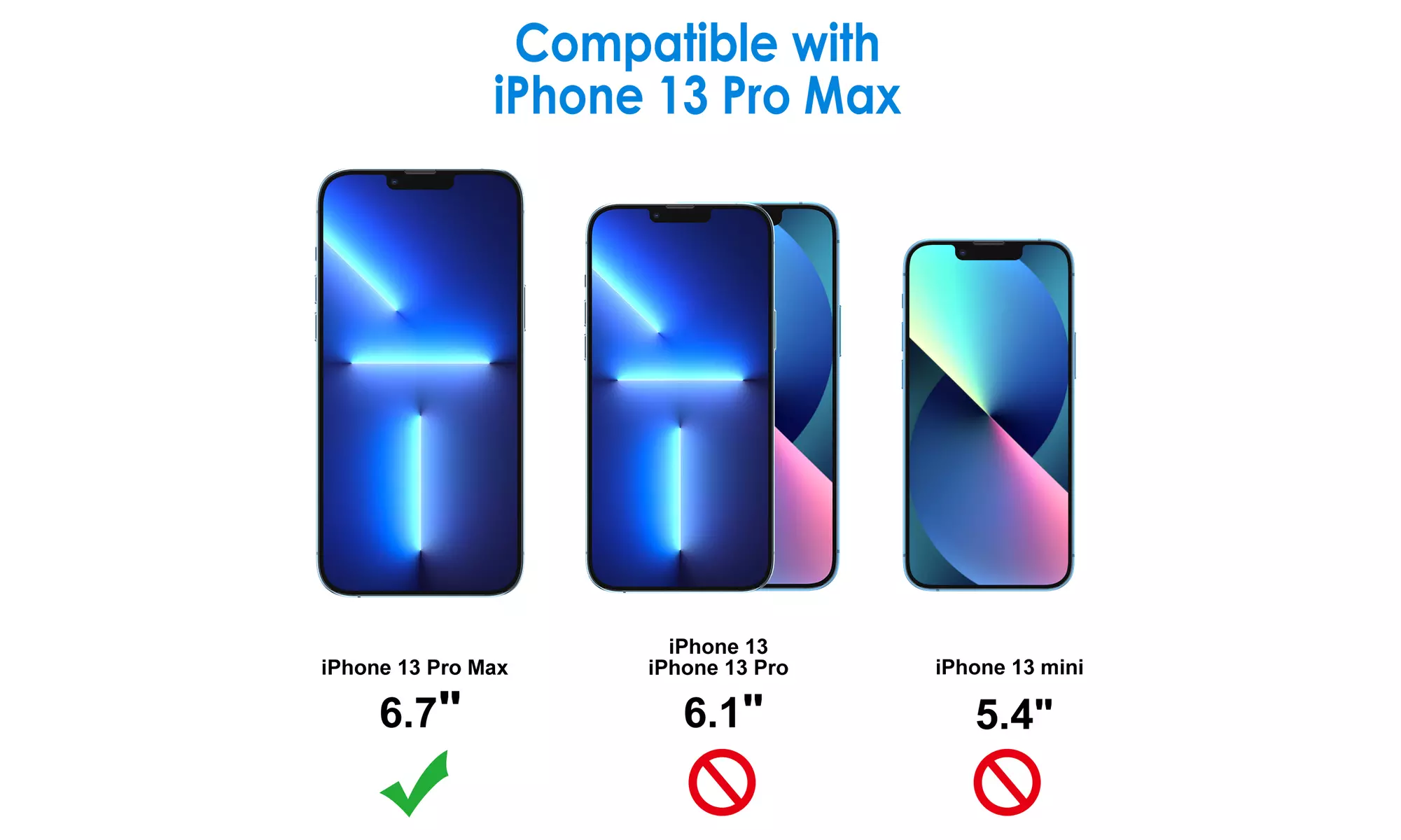 Screen Protector for iPhone X/XR/XS/XS Max, 11/12/13, Mini, Pro, Pro Max, 3-Pack
