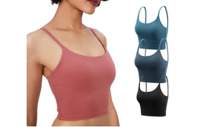 Women Padded Sports Bra Fitness Workout Running Shirts Yoga Tank Top