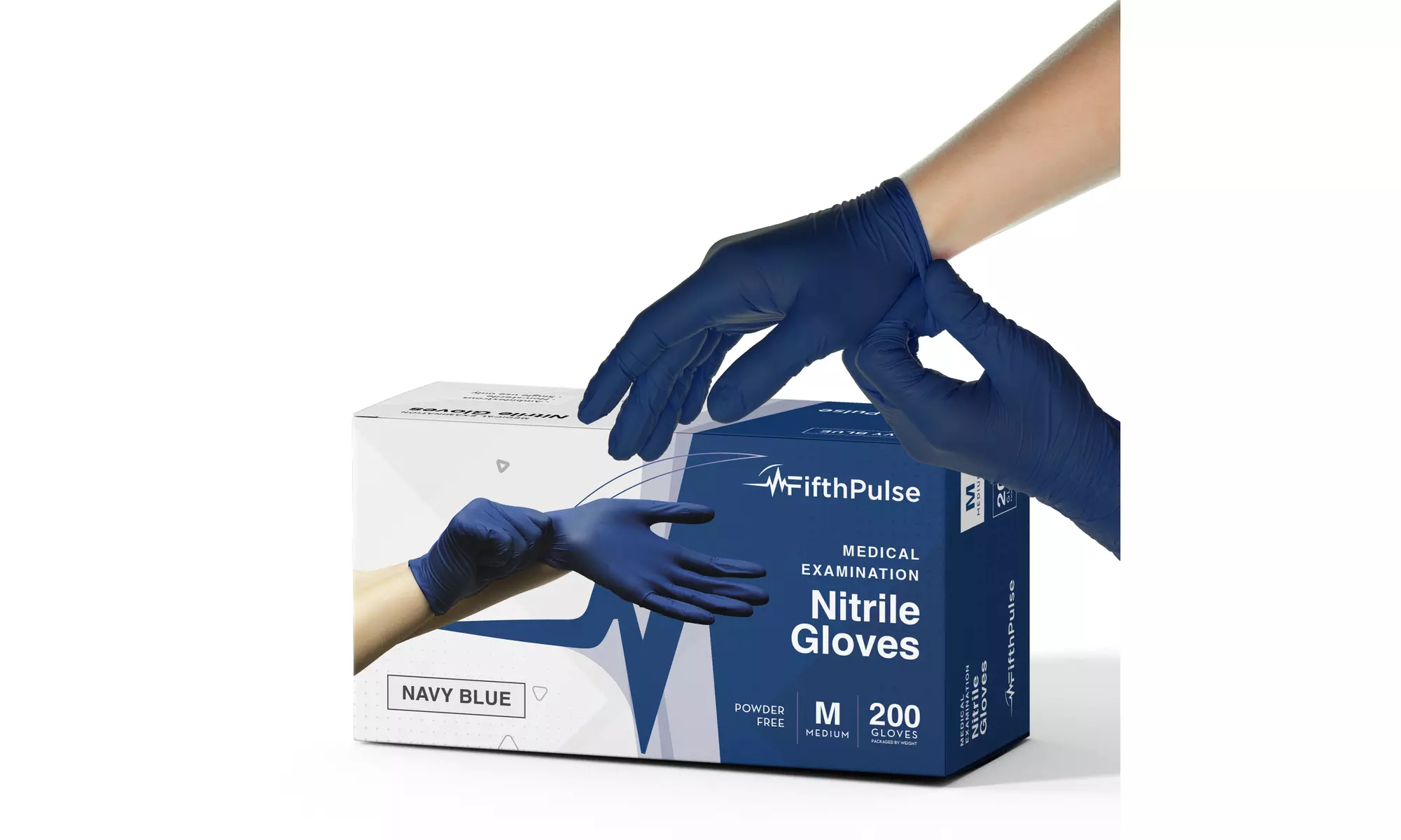 Fifth Pulse Nitrile Exam Latex Free & Powder Free Gloves - Box of 200 