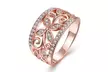 18K Rose Gold Plated Flower Filigree Ring - Second Medium