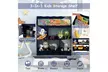 Costway Toy Storage Organizer Display Stand 3-In-1 Kids Toy Shelf w/ Book Shelf - Second Medium