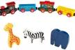 Hey! Play! Wooden Magnetic Train Toy Set with Animals - Second Medium