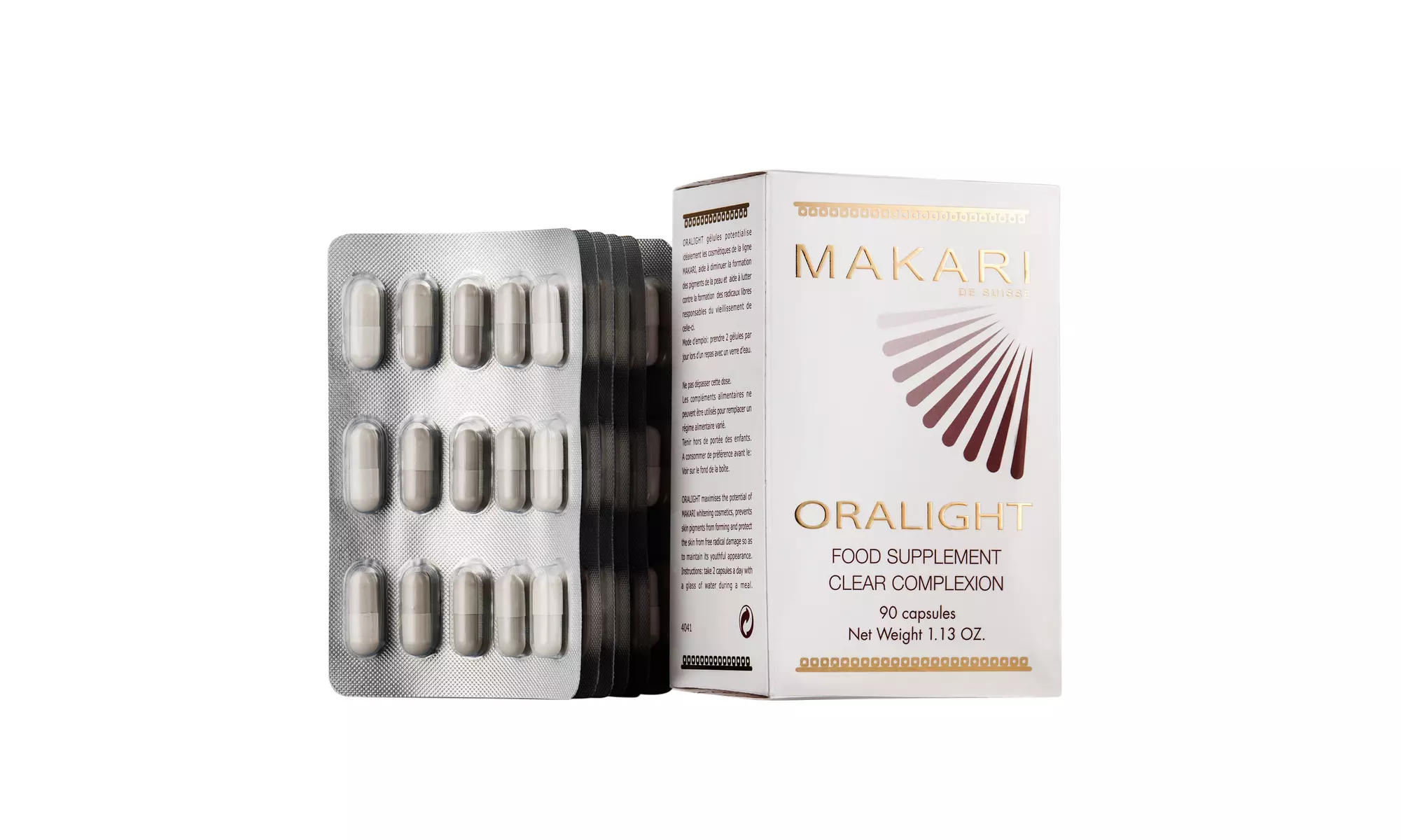 Makari Oralight 100% Drug-Free Skin Lightening Dietary Supplement - Second Medium