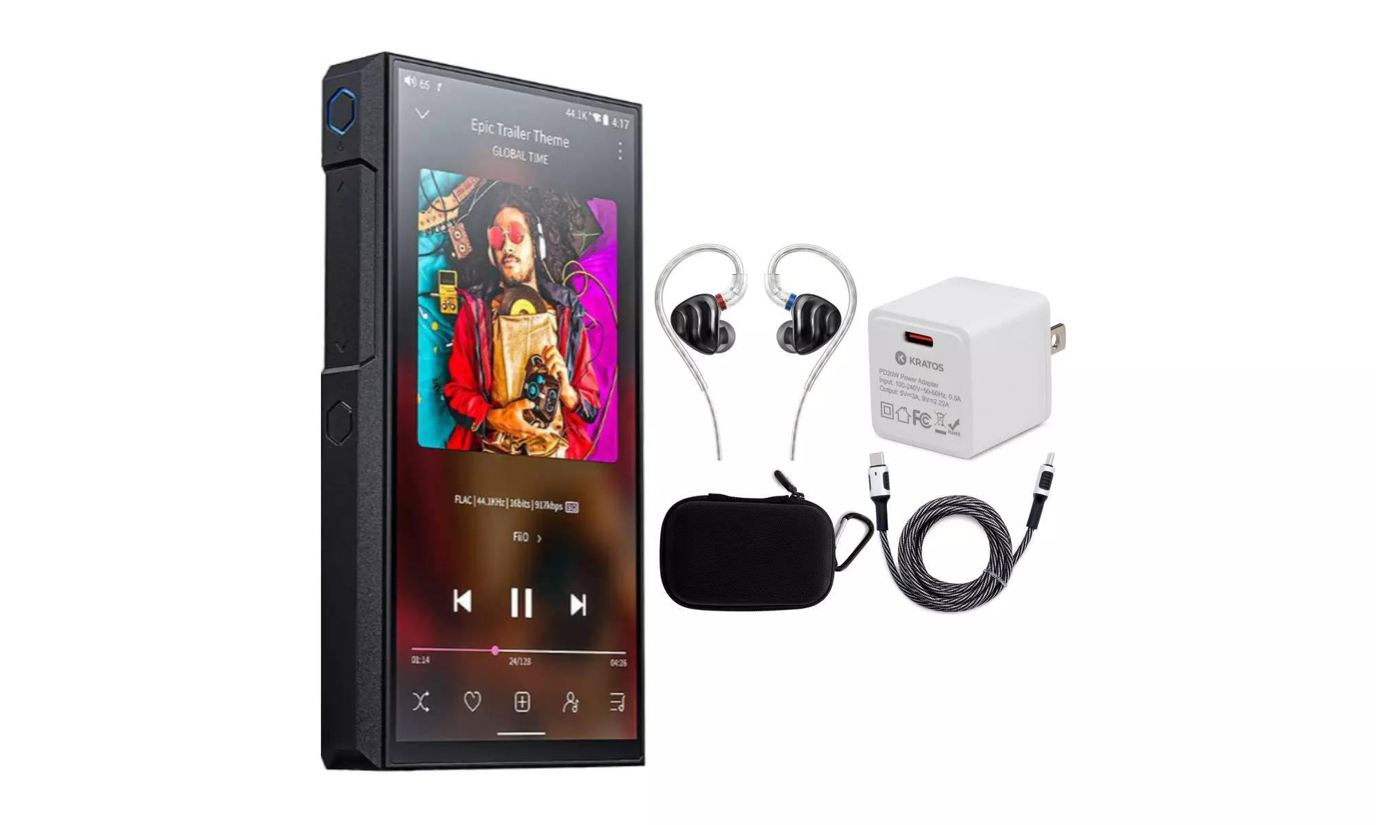 FiiO M11 Plus Music Player MP3/MP4 High Resolution Audio Player (ESS) Bundle - Primary Image