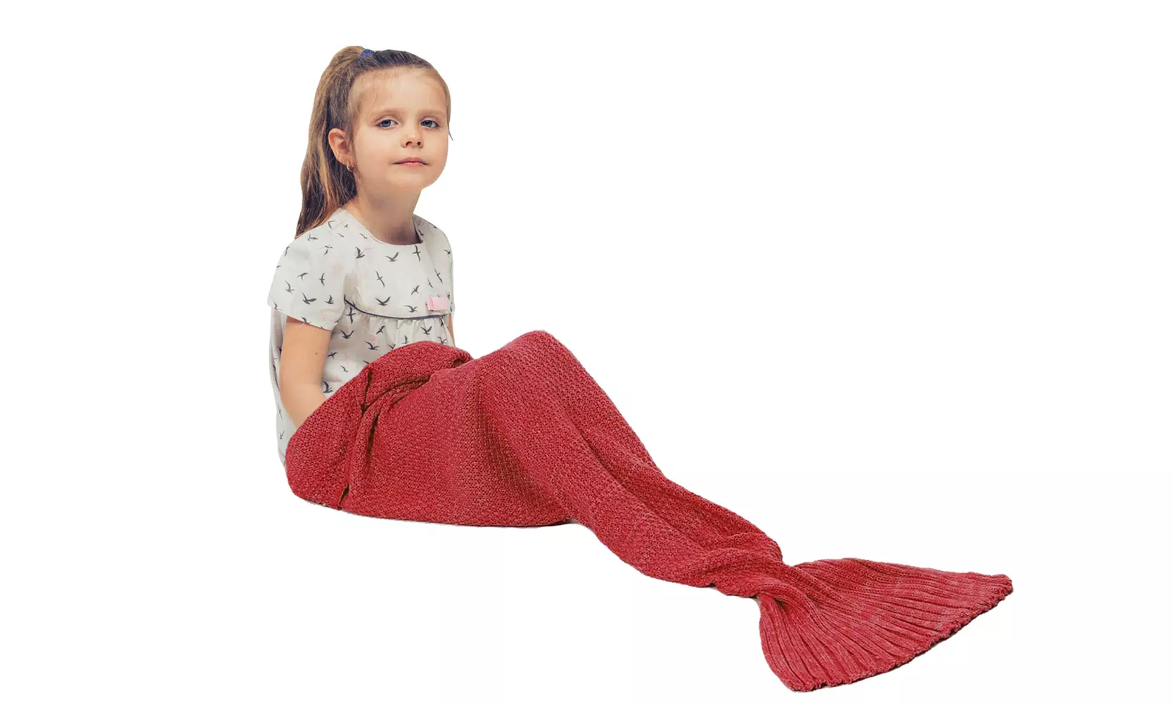 Super-Soft Knitted Kid's Mermaid Blanket