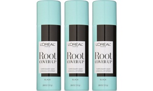 Loreal Root Cover Up Spray, 2 Oz/59mL, Pack of 3 Cans, BLACK Color