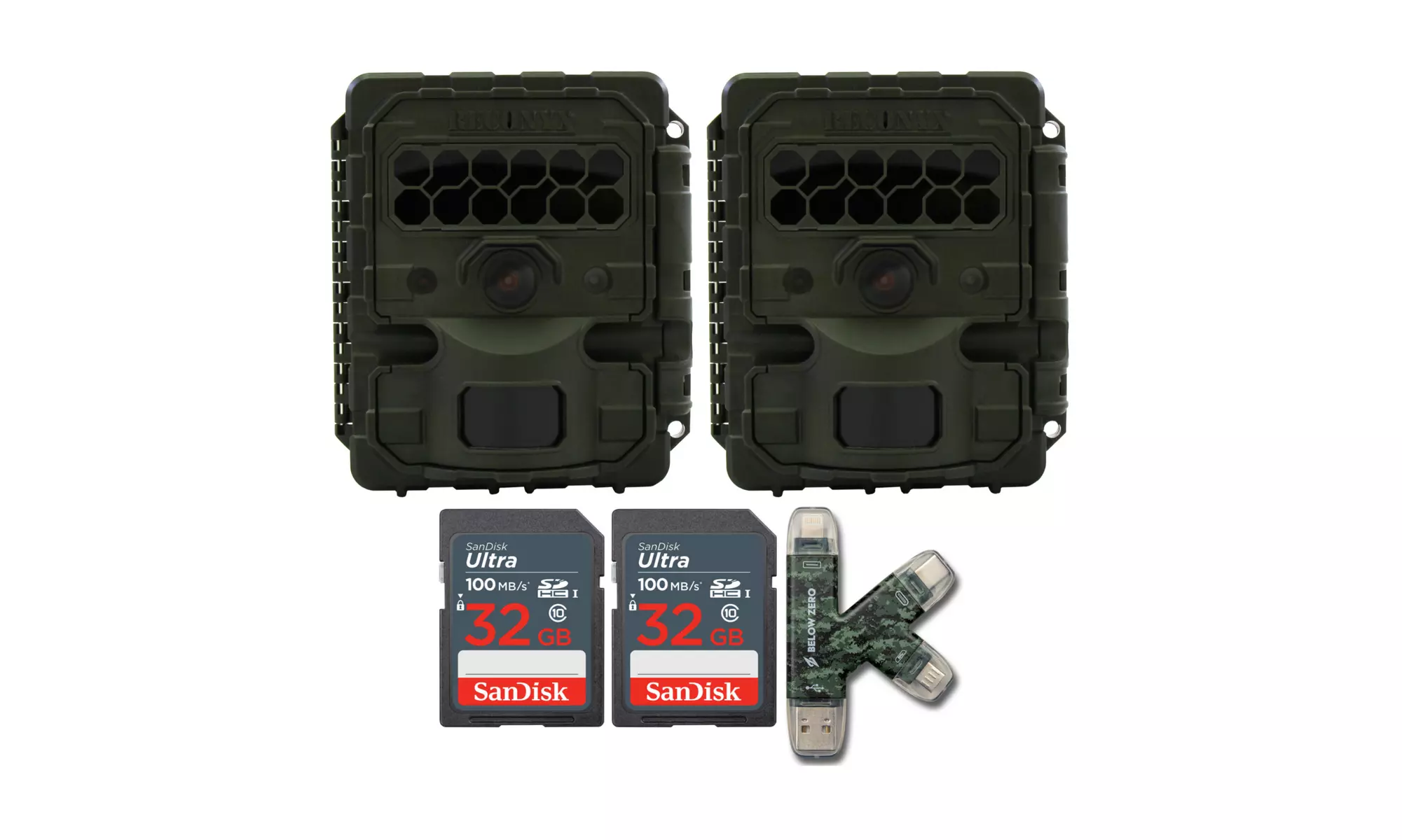 Reconyx HyperFire 2 Covert IR Camera (OD Green, 2-Pack) with Card Reader Bundle - Second Medium