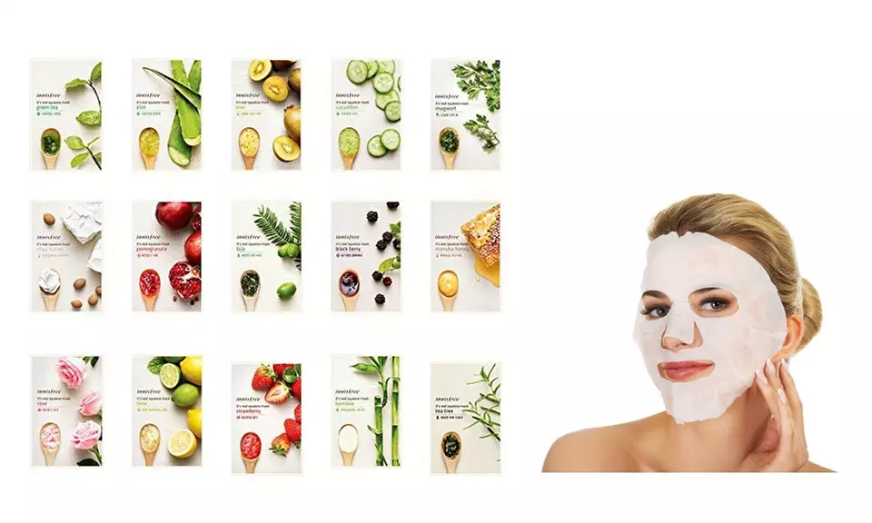 INNISFREE Squeeze Anti-Aging Moisturizing Beauty Face Mask Facial Masks (Pack 2) - Primary Image