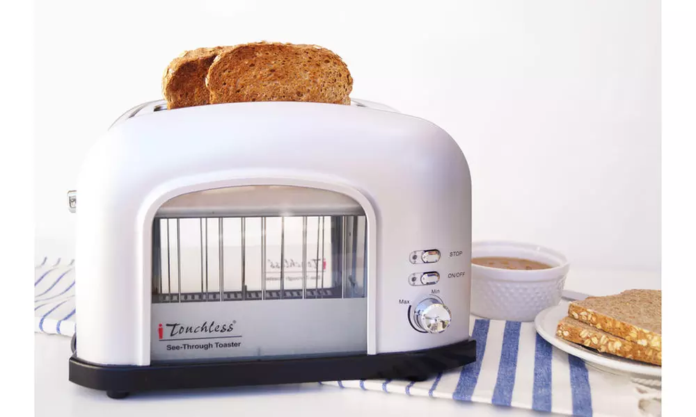 iTouchless Silver See-through Automatic 2-Slice Bread Toaster - Second Medium