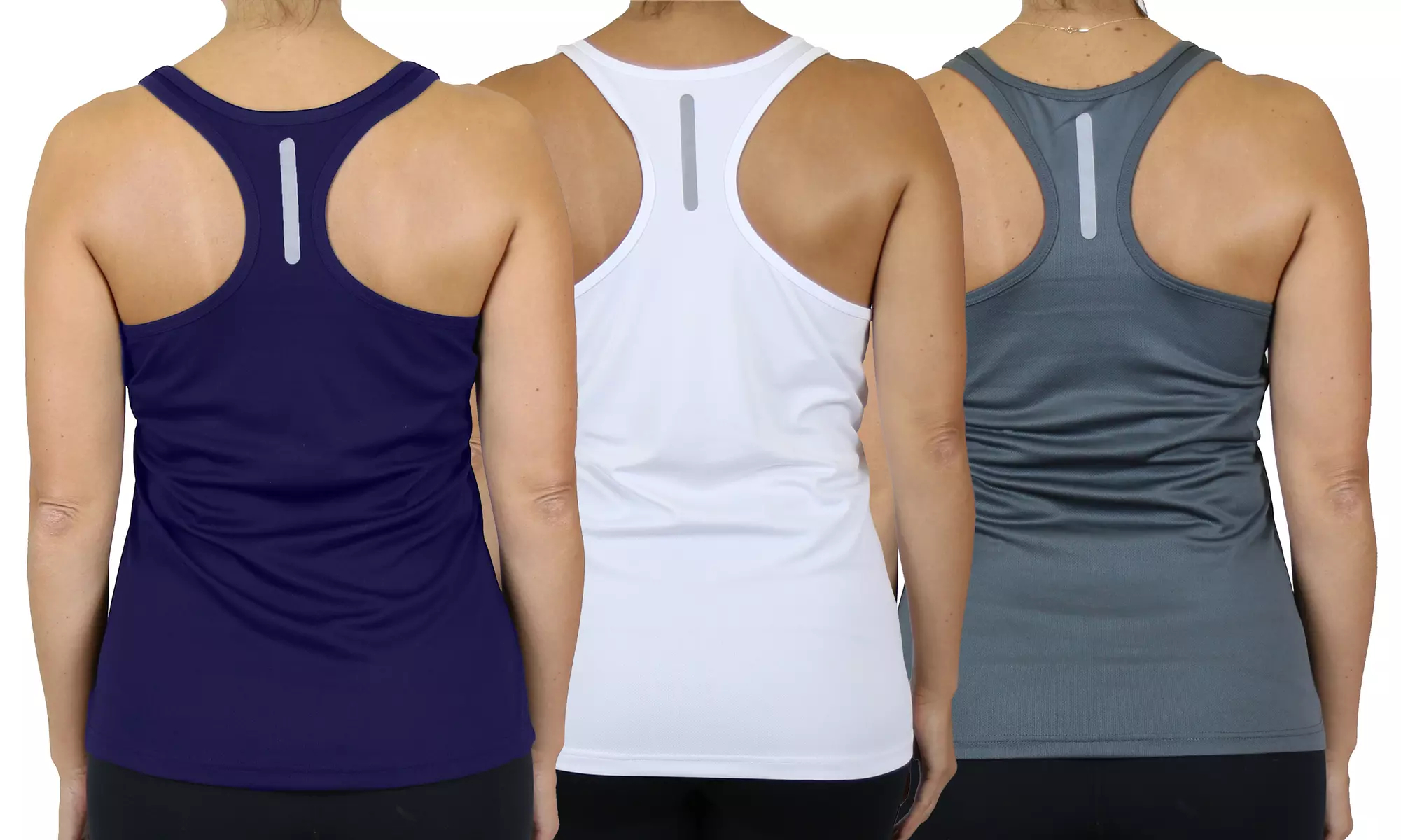 3-Pack Galaxy By Harvic Women's Moisture-Wicking Racerback Tanks (S-3XL)
