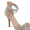 Image 15: Journee Collection Womens Ankle Strap Flower High Heels