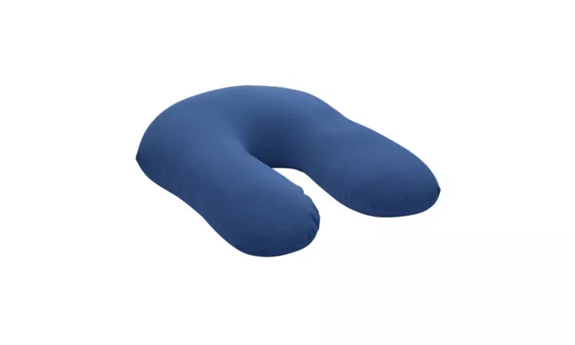 Yogibo Support Reading Pillow, Unique U-Shaped Backrest With Arms - BLUE - Second Medium