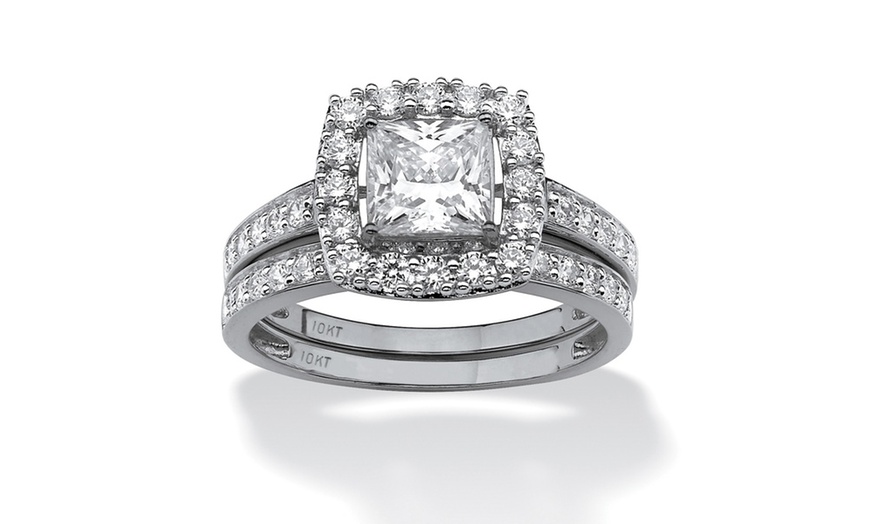 cz rings set in white gold