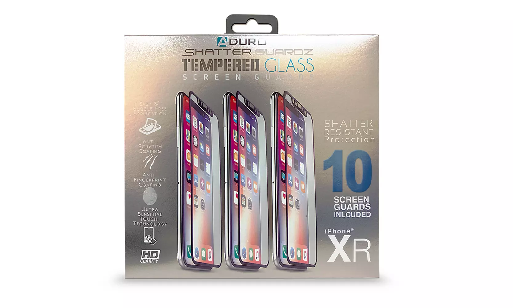 ShatterGuardz Tempered Glass Screen Protectors for iPhone (3, 5, or 10-Pack) 