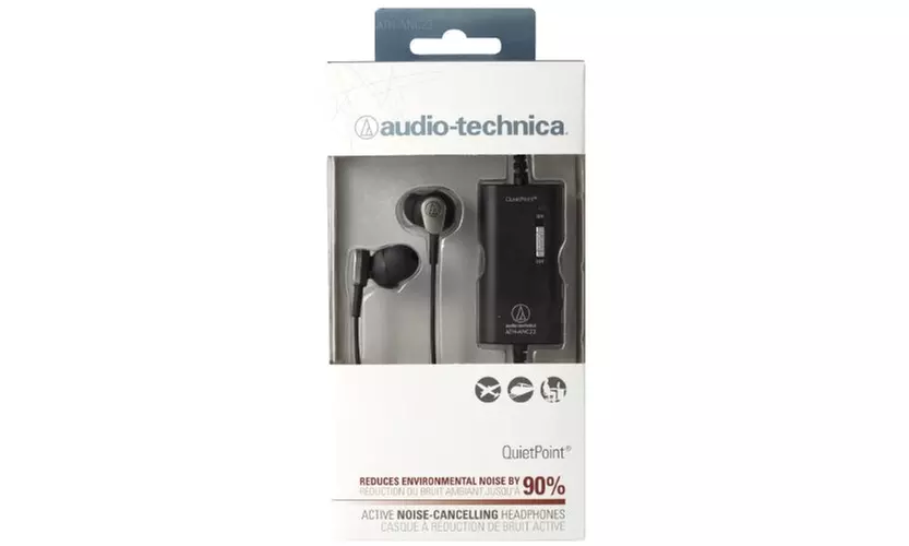 Audio-Technica ATH-ANC23 QuietPoint Active Noise-Cancelling In-Ear Hea - Primary Image