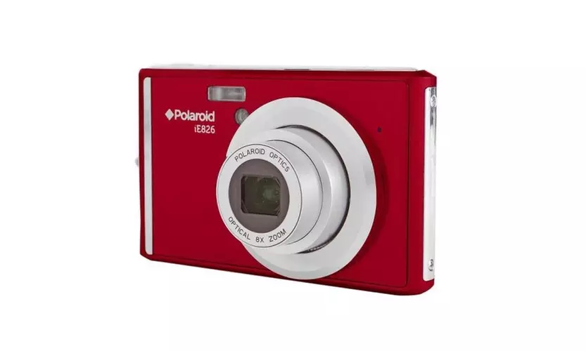 Polaroid IE-826-RED iE826 18.0 Megapixel Digital Camera - 8x Zoom - Second Medium