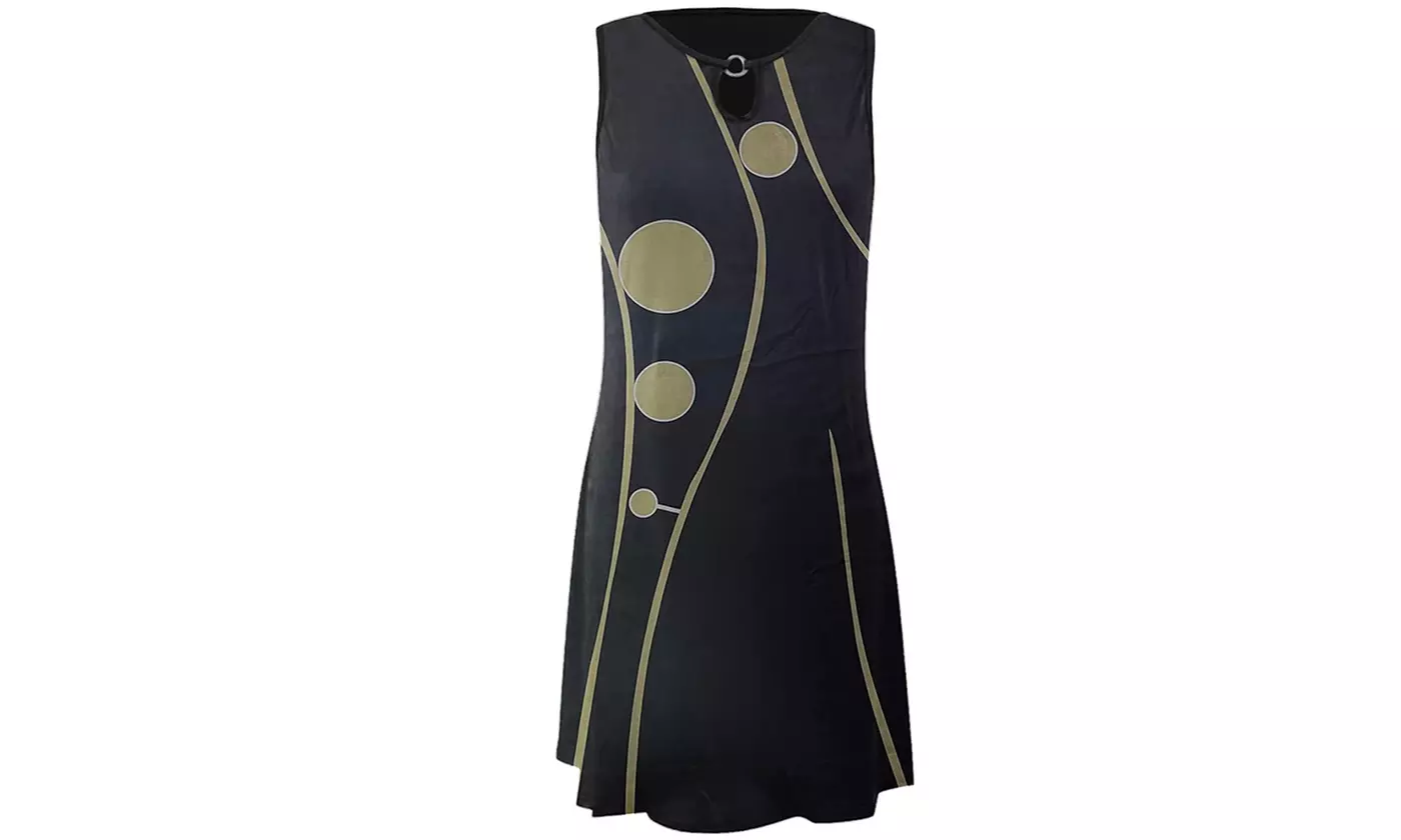Women Summer Dresses Boho Tshirt Sundress Sleeveless Casual  A Line Tank Dress