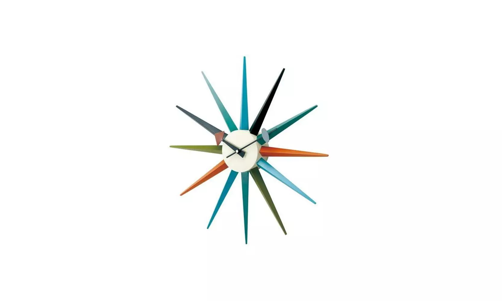 Kirch G81319CL George Nelson Classic Wooden Sunburst Clock - Primary Image