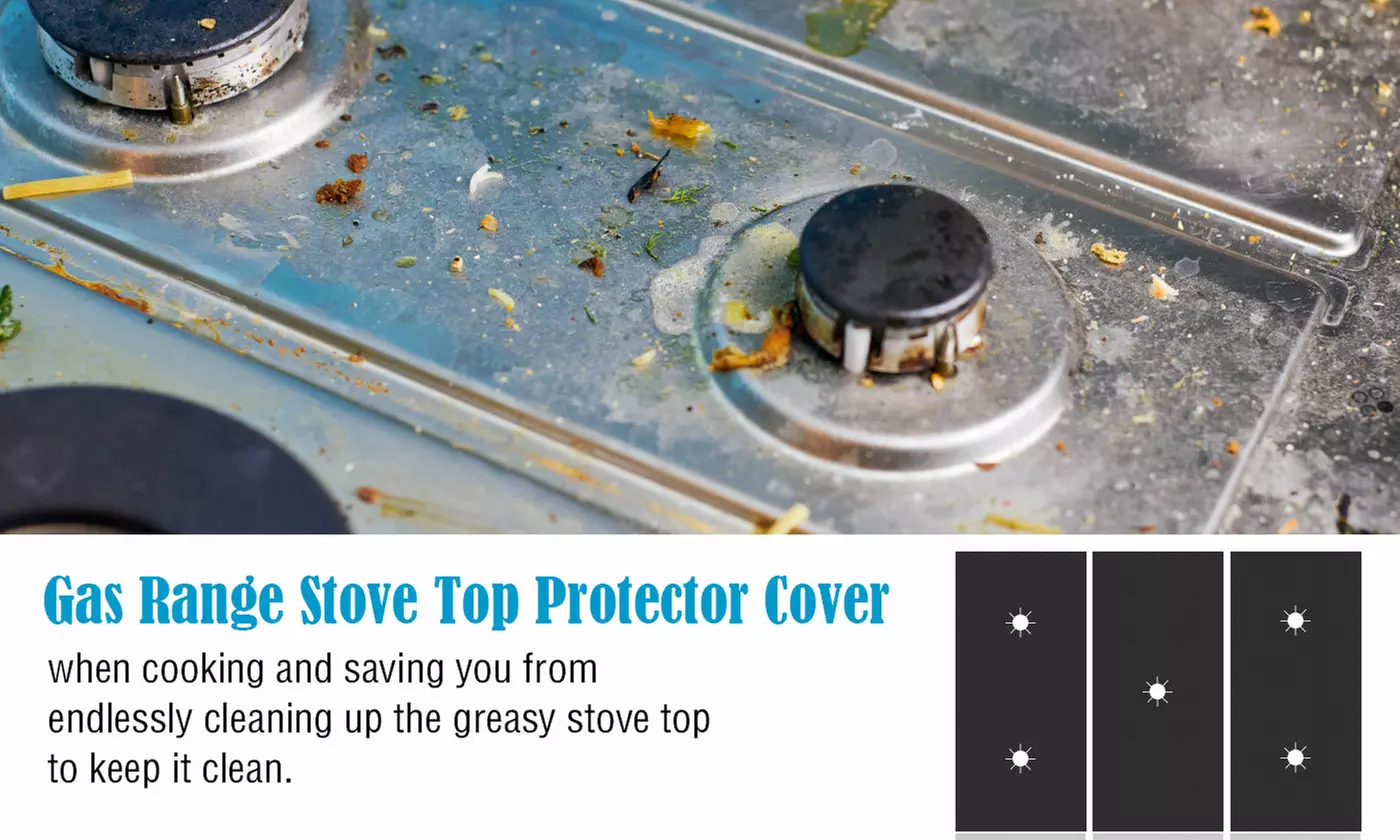 3Pcs/Set Reusable Gas Range Stove Burner Protectors Non Stick Washable Liners