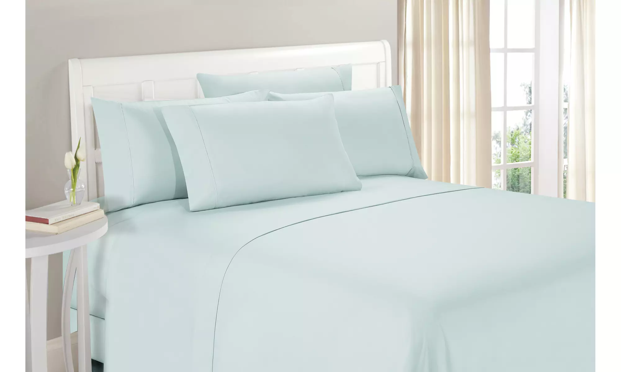 Luxury Home Double-Brushed Deep Pocket Sheet Set (6-Piece) - Primary Image