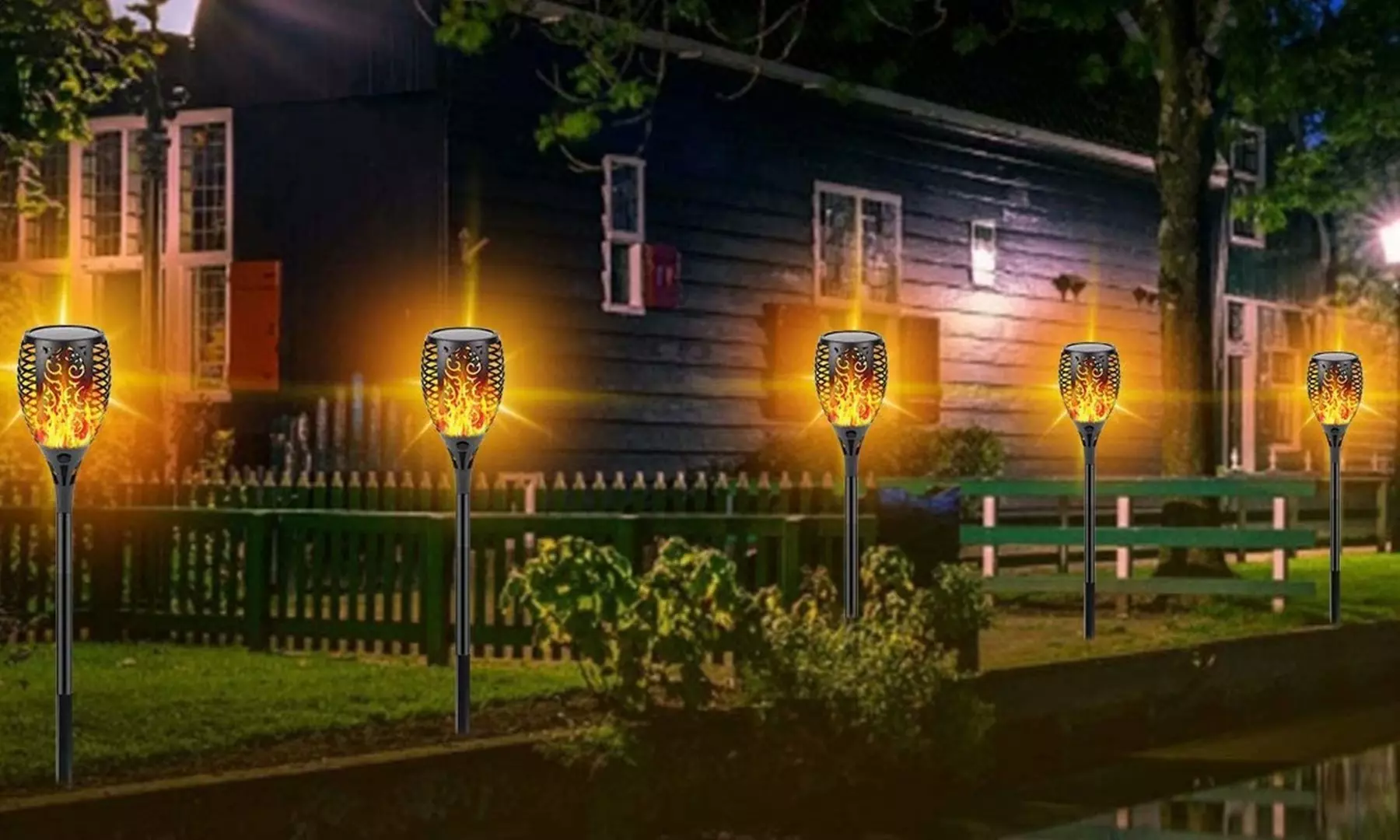 Solar Lights Outdoor Led Flickering Flames Solar Torch Lights(1 4 8 12 Pcs) - Primary Image
