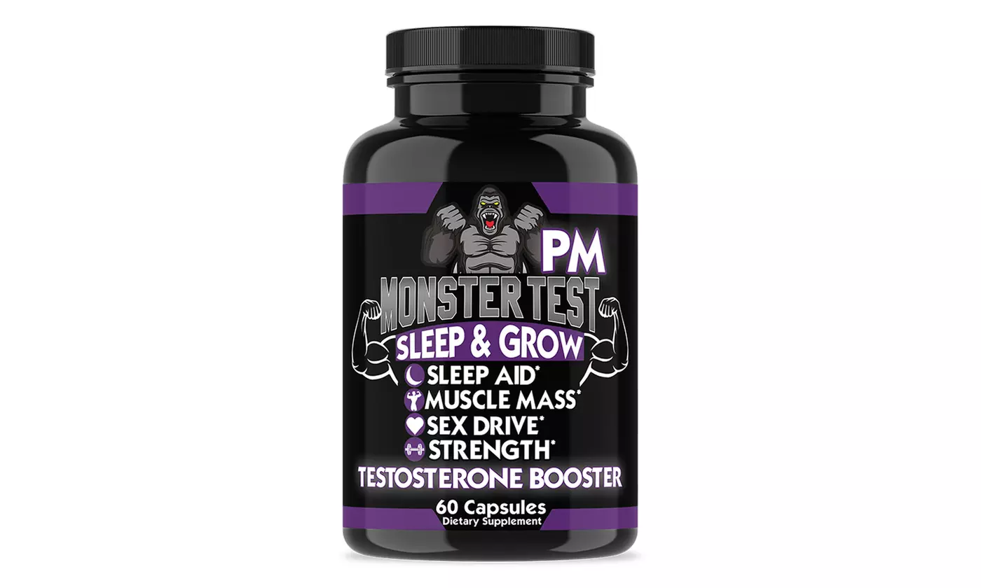Angry Supplements Monster Test Maxx, Nitric Oxide Booster, PM Sleep Aid Combo