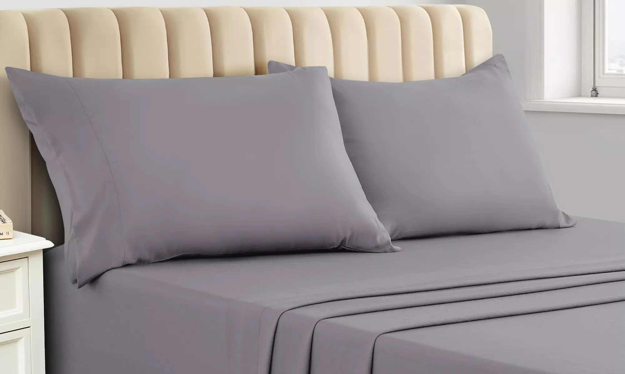 Lux Decor Luxurious Bamboo 4PC Bed Sheet Set Deep Pocket Super Soft Cool Bedding