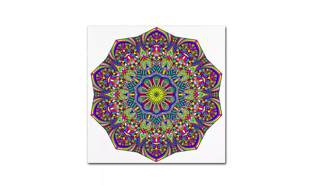 Kathy G. Ahrens 'Pretty Pieces Mandala' Canvas Art - Primary Image