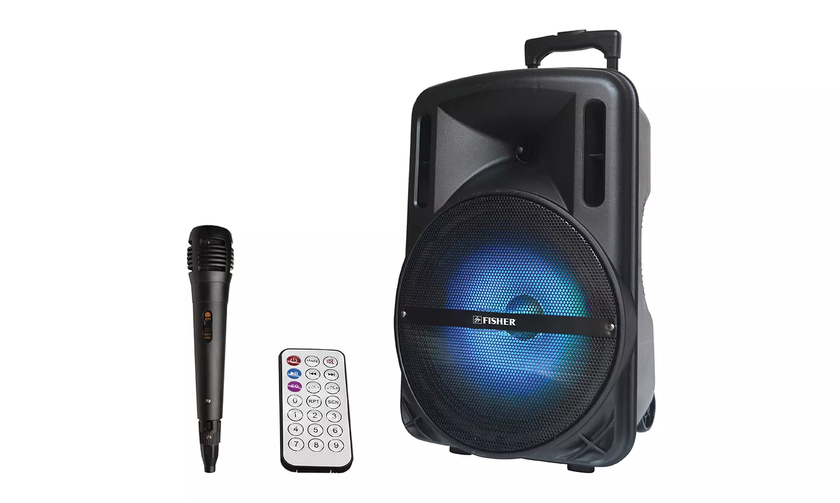  FISHER Speaker Bluetooth Wireless With LED Lights 2800w PEAK Power Karaoke  - Primary Image