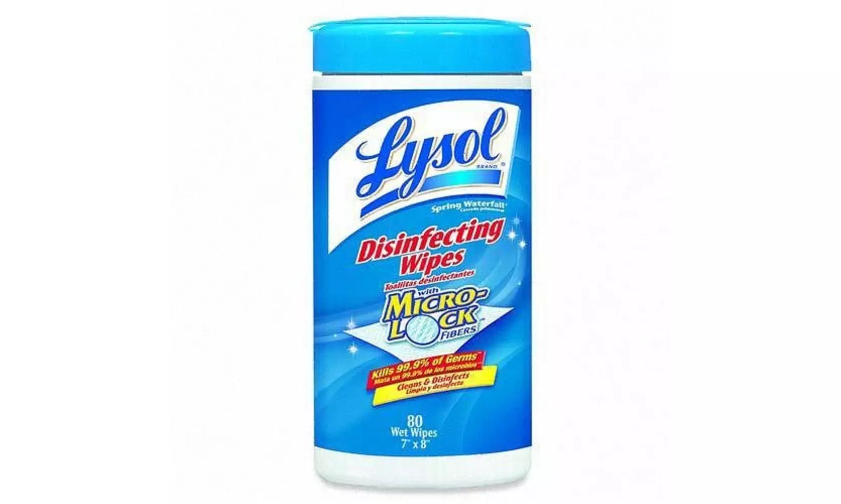 Reckitt Benckiser 77925CT Spring Waterfall Sanitizing Wipes 80/Canister  - Primary Image