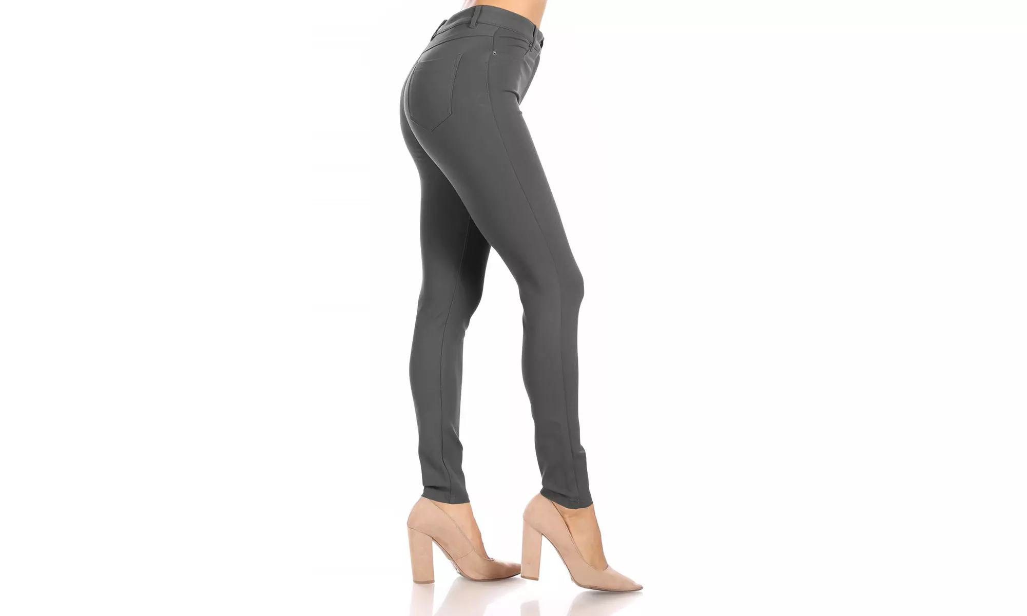 Women's Casual Skinny Ponte Mid-Rise Pants