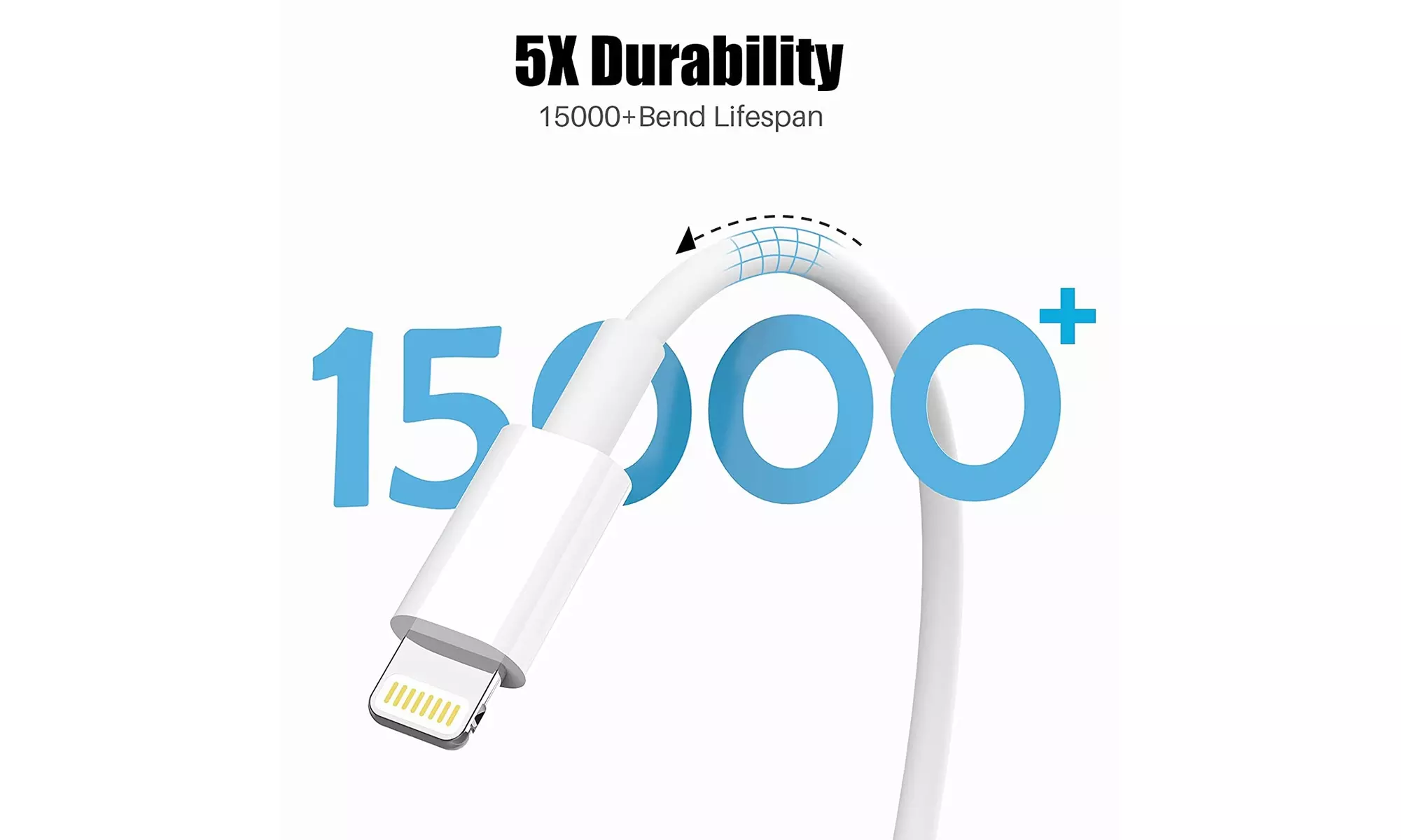 3-Packs AICase 10ft USB A To 8 Pin Cord Sync Data Cable For iPhone 14 13 12 11 X