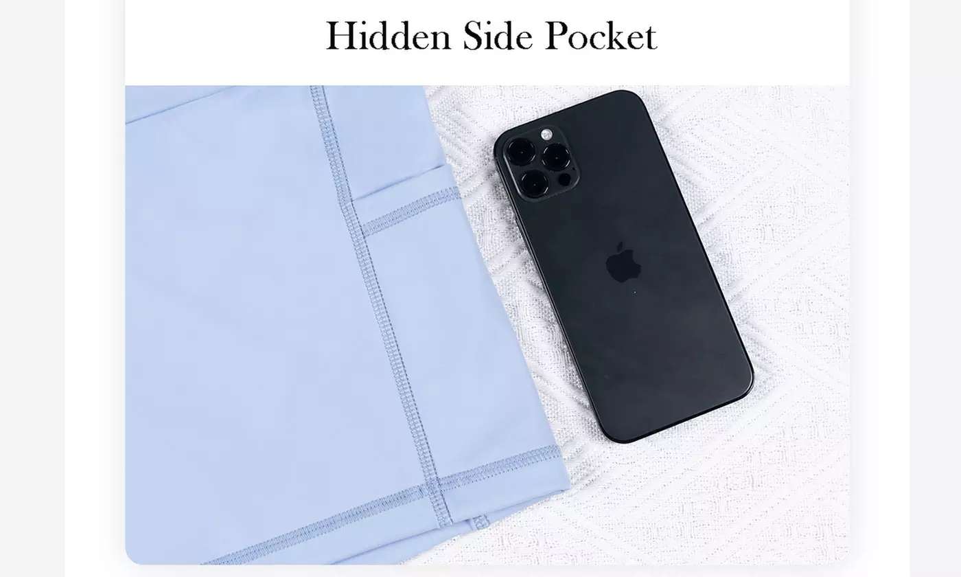 Women High Waist Tennis Skirts with Pockets Built-in Shorts for Pickleball