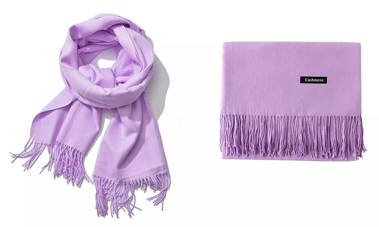 Cashmere Shawls With Soft Fringe